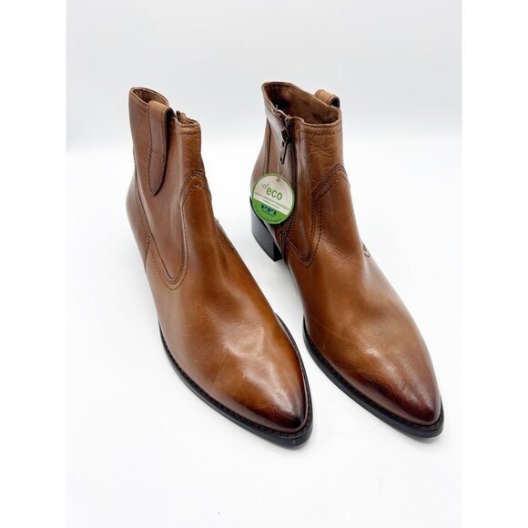 NWT Paul Green Cognac Booties Size 7 - Picture 1 of 6